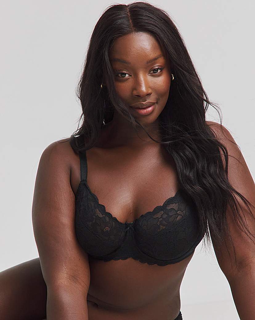 Ivy Lace Full Cup Value Black Bra