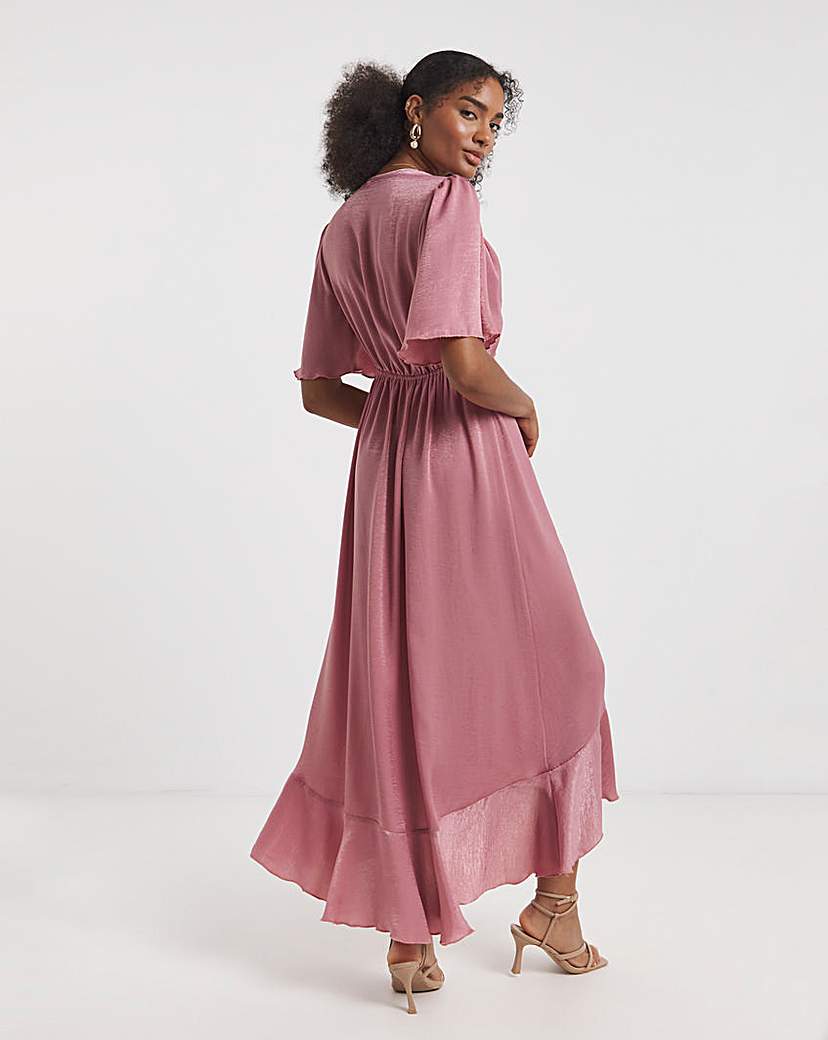 Flounce London Satin Maxi Dress