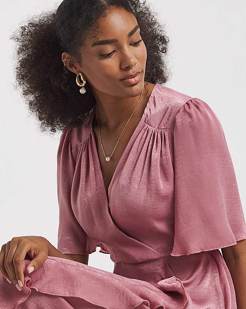 Flounce London Satin Maxi Dress