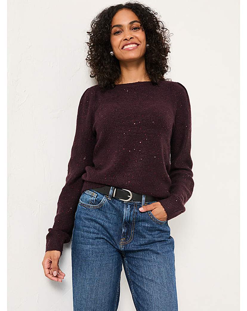 Fatface Jasmine Slash Neck Jumper