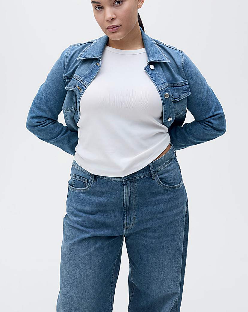 Mango High-Rise Wide Leg Jeans