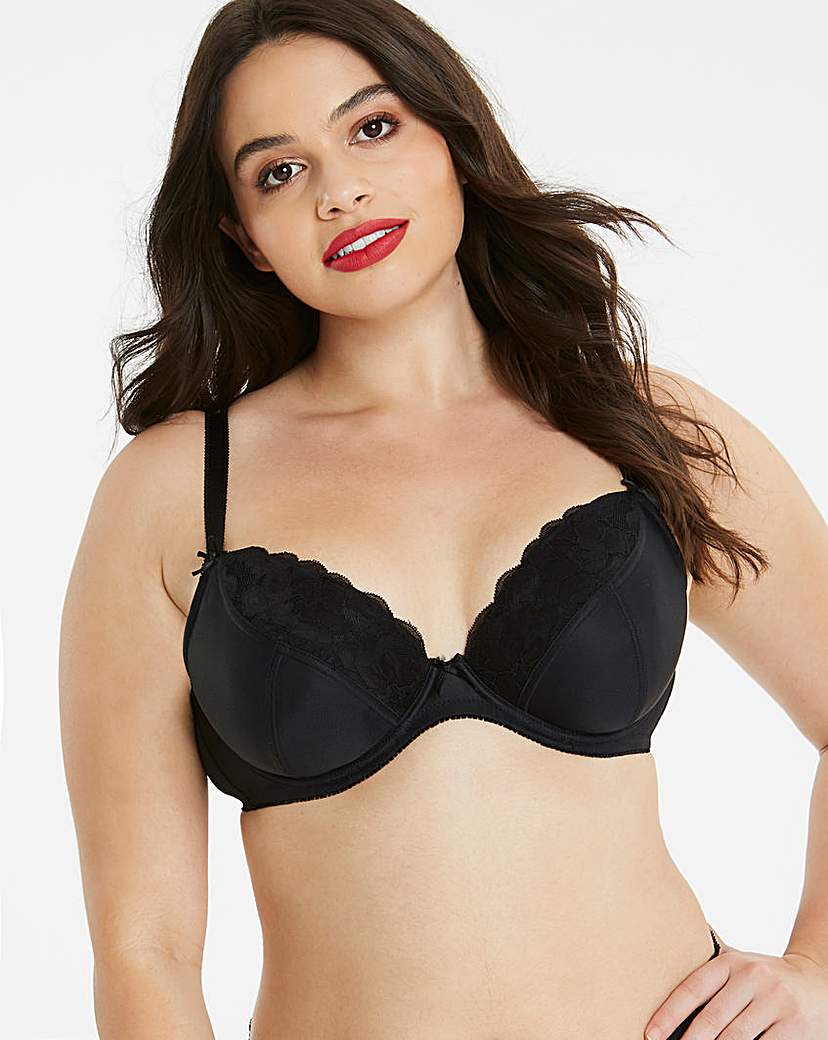 Image of Ivy Lace Plunge Black Bra