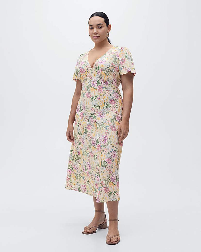 New In - Mango Floral Midi Dress