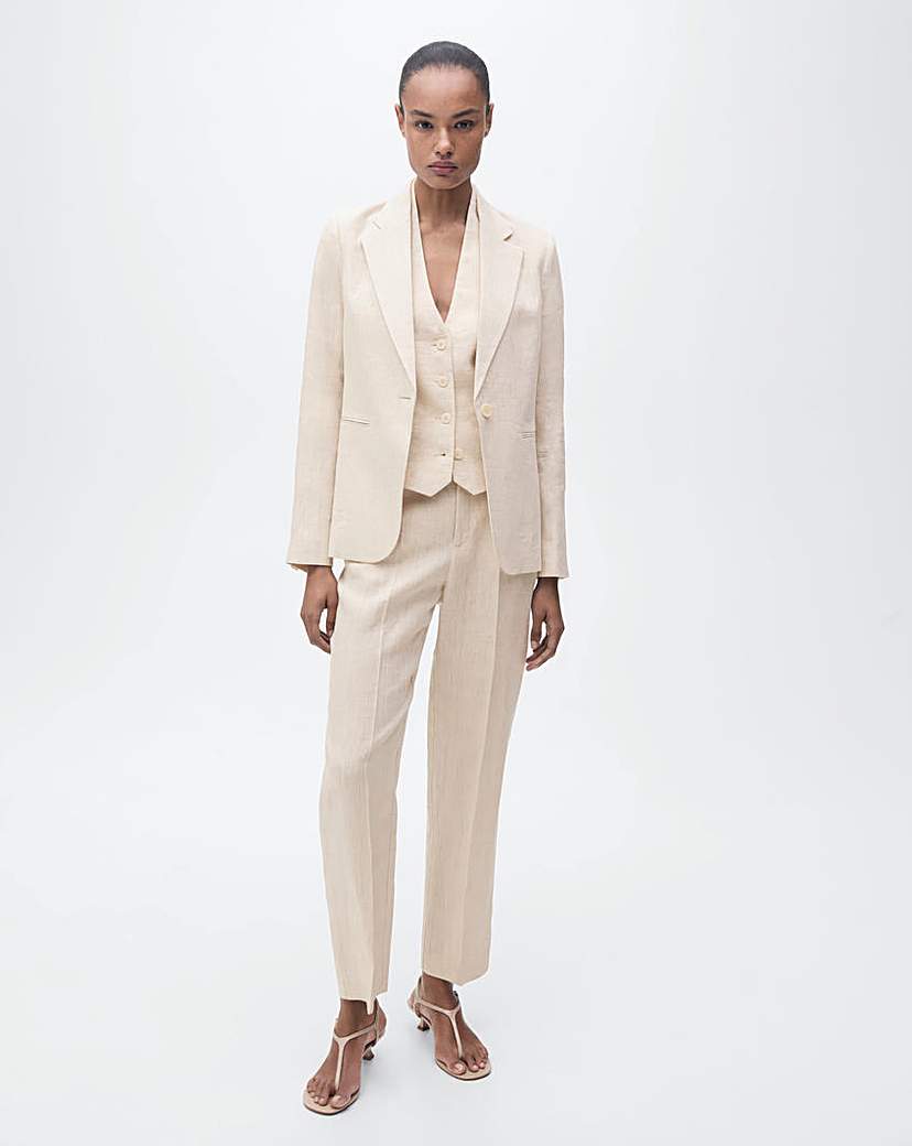 Mango Boreli Trouser Natural Mango Size 22