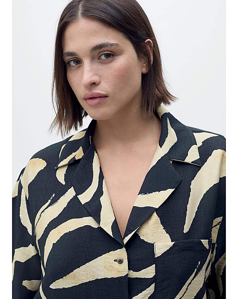 Mango Printed Short-Sleeved Shirt
