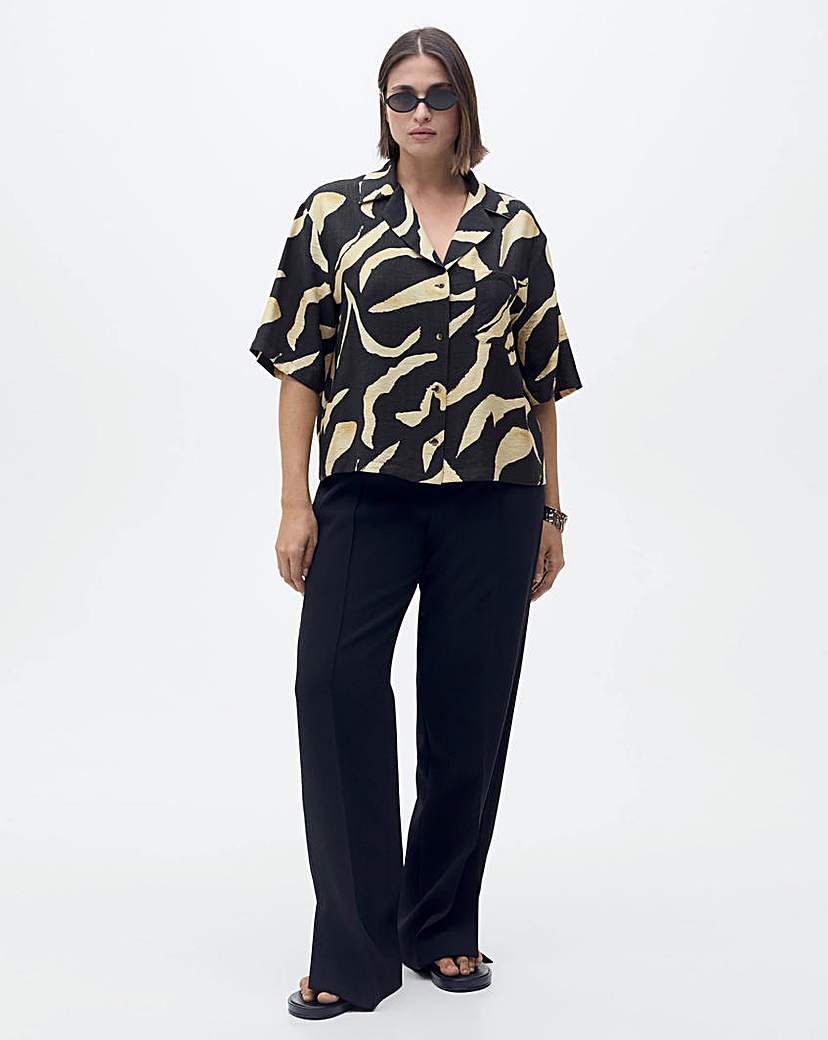 Mango Printed Short-Sleeved Shirt