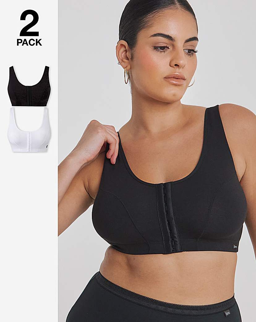 2 Pack Hook and Eye Blk/Wht Bras