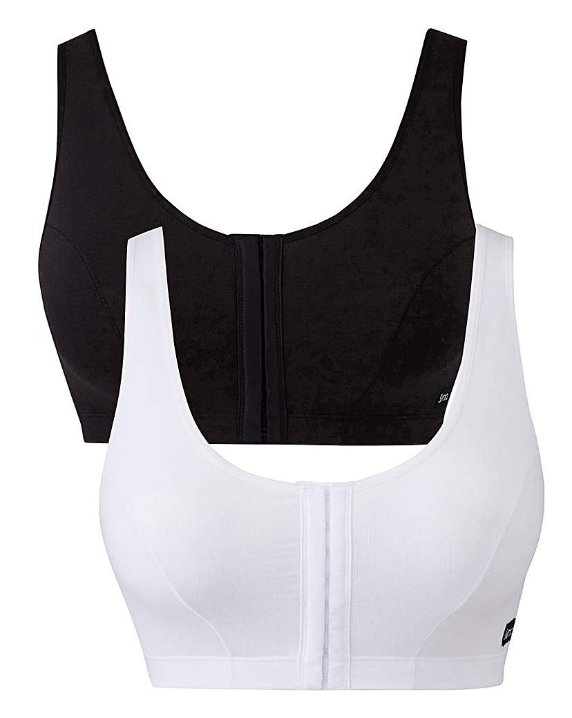 2 Pack Hook and Eye Blk/Wht Bras