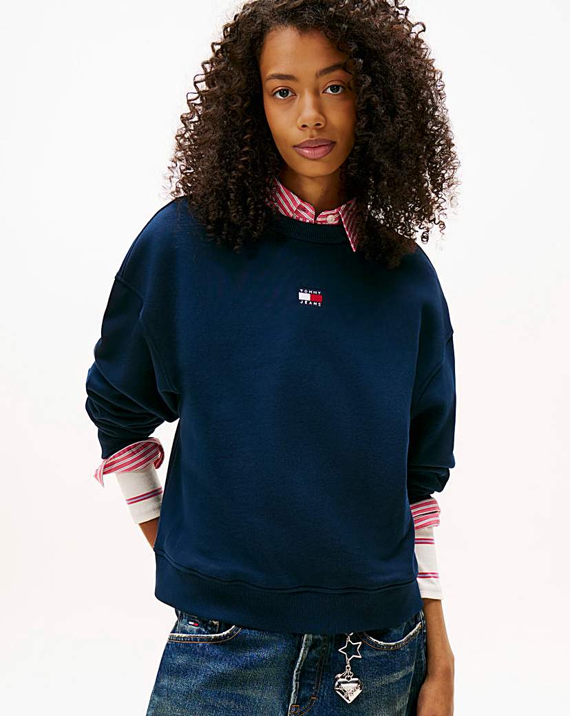 Tommy Jeans Navy Boxy Badge Crew - 4XL