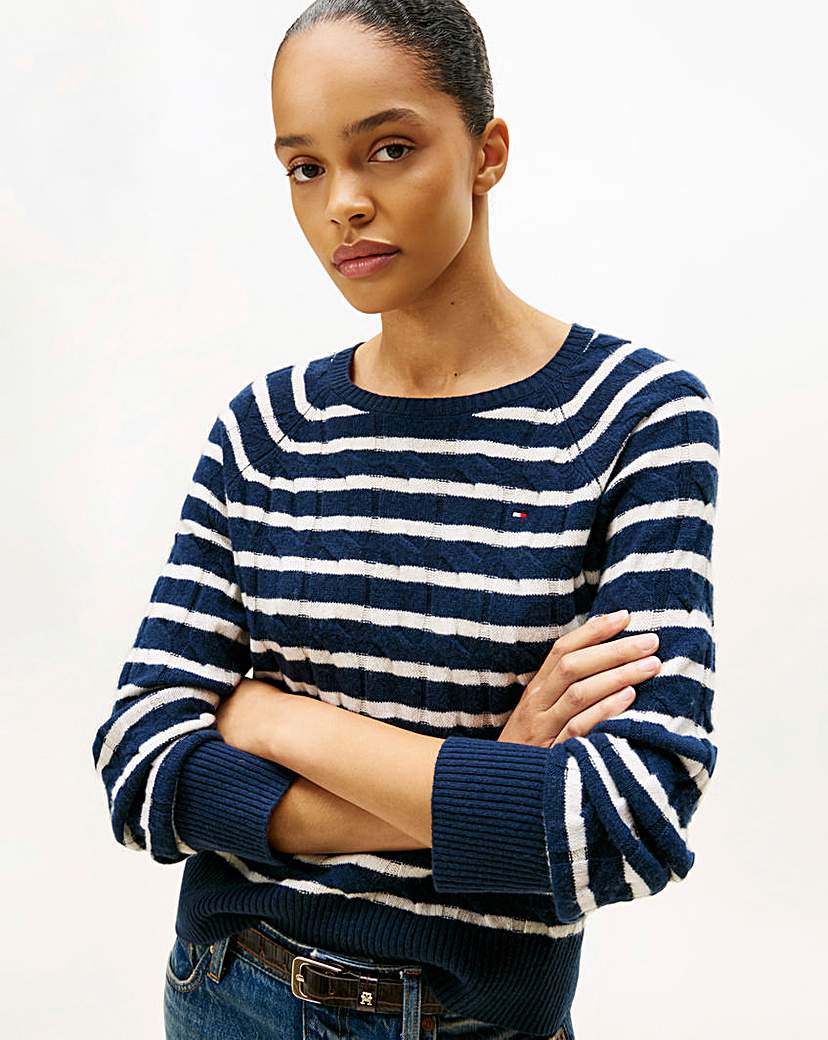 Tommy Hilfiger Navy Crew Neck Sweater - Medium