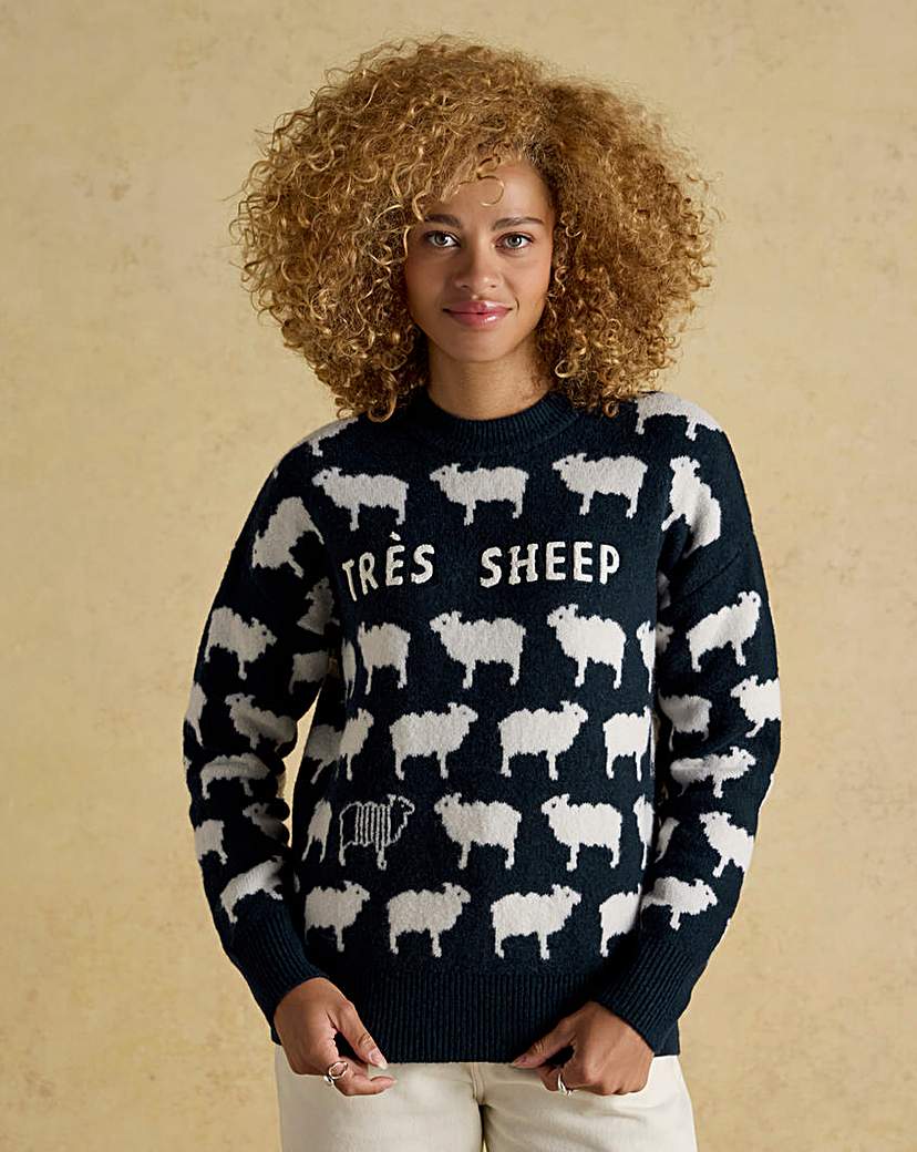 New In - Joules Tres Sheep Knitted Jumper