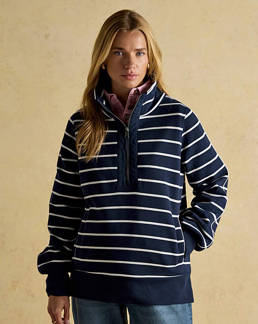 New In - Joules Bronte 1/4 Zip Sweat Top