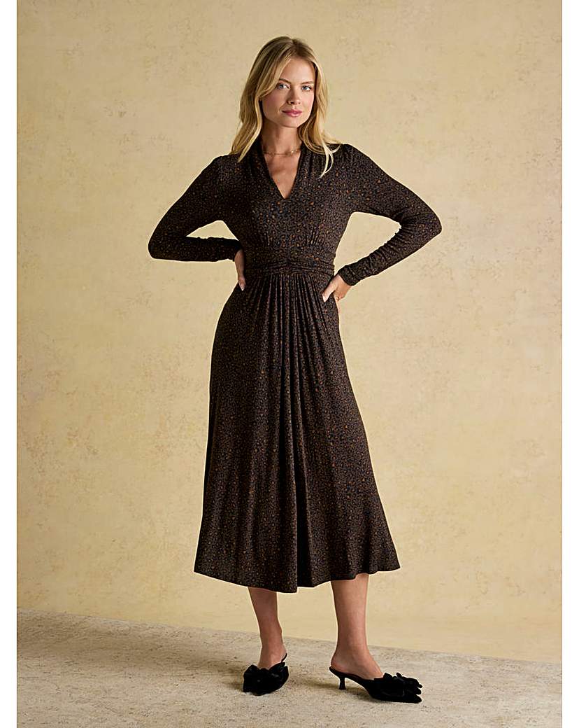 New In - Joules Mina Jersey Animal Print Dress