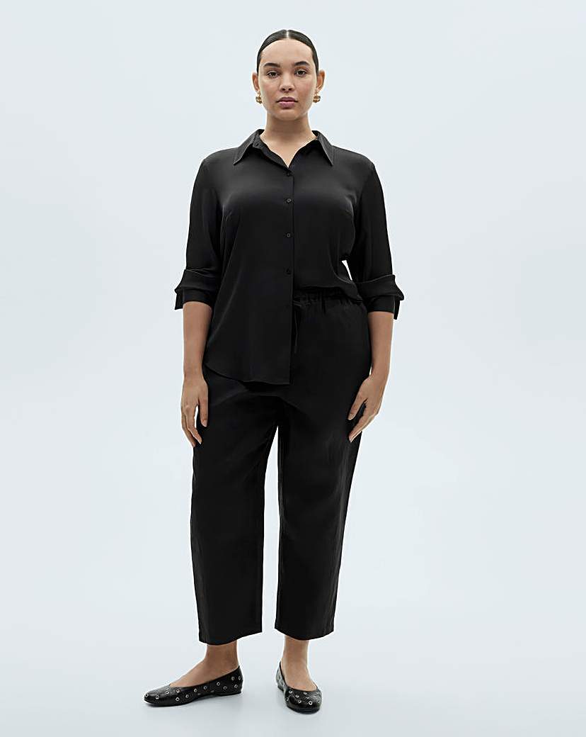 Mango Linen Straight Linen-Blend Trouser