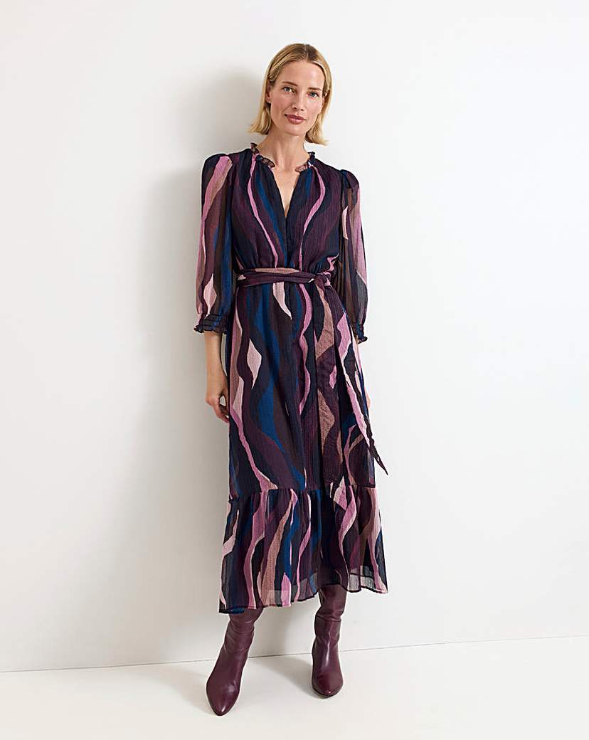 New In - Phase Eight Cara Puff Sleeve Swing Dress