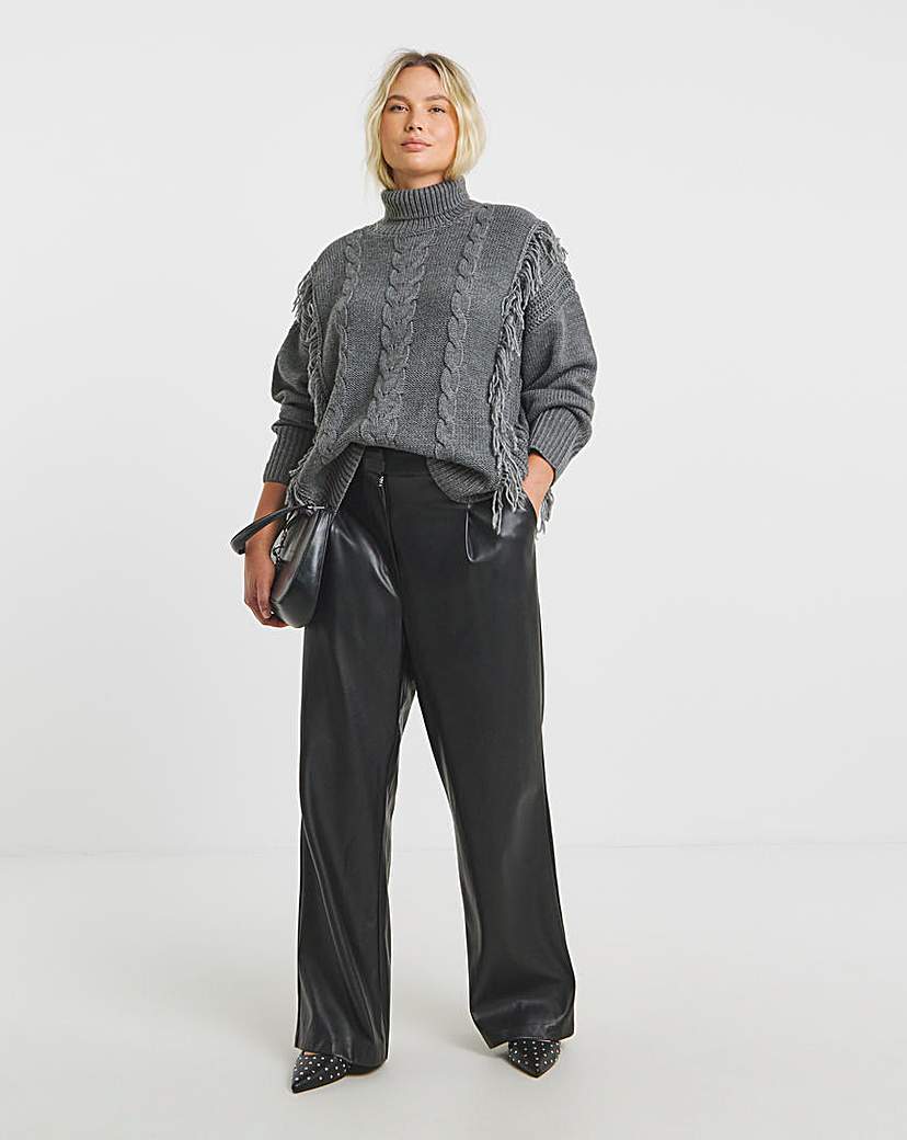 New In - Religion Roll Neck Tassle Jumper