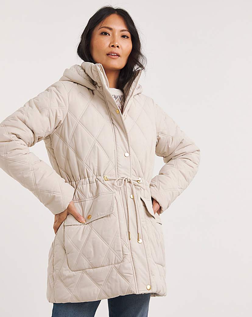 Julipa Diamond Quilted Puffer Coat