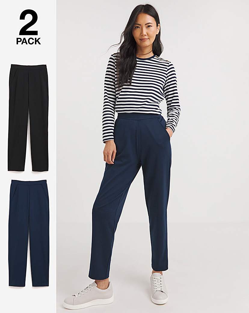 Slimma 2 Pack Pull On Trousers Short