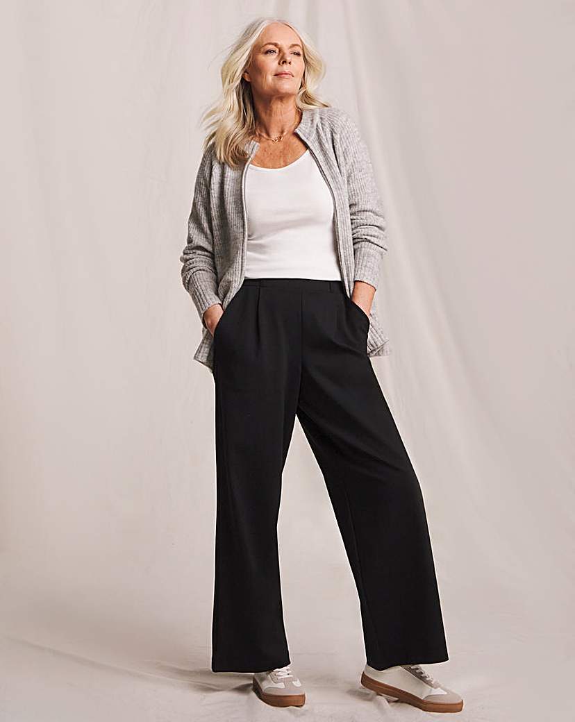 Slimma Black Wide Leg Trouser Regular