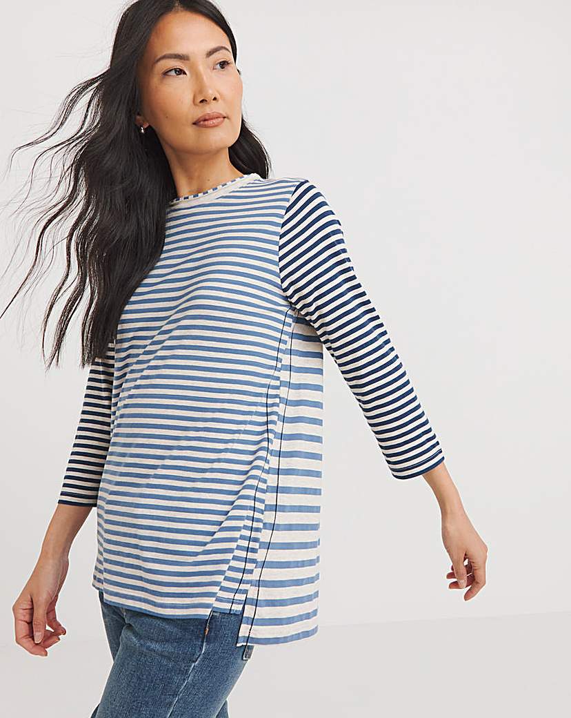 Julipa Dipped Hem Stripe Top