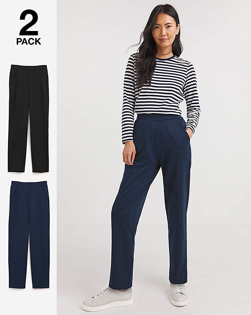 Slimma 2 Pack Pull On Trousers Regular