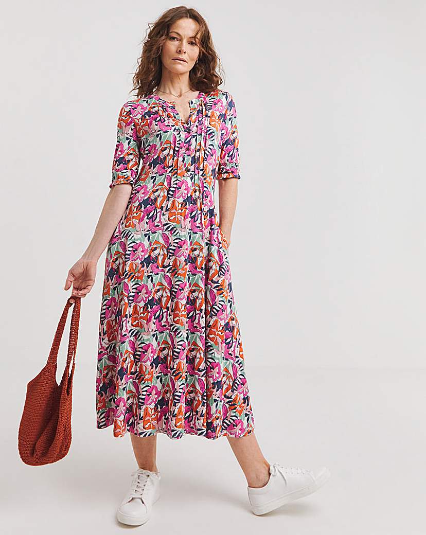 Julipa Pintuck Jersey Midi Dress