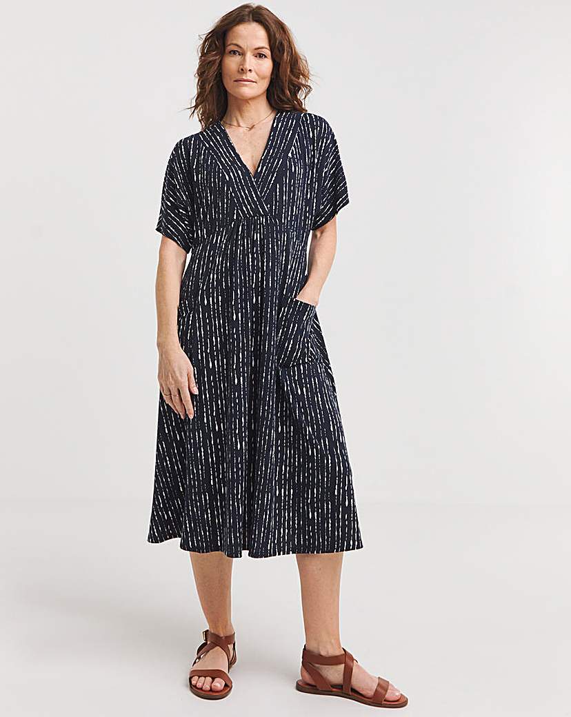 Julipa V Neck Pocket Midi Dress