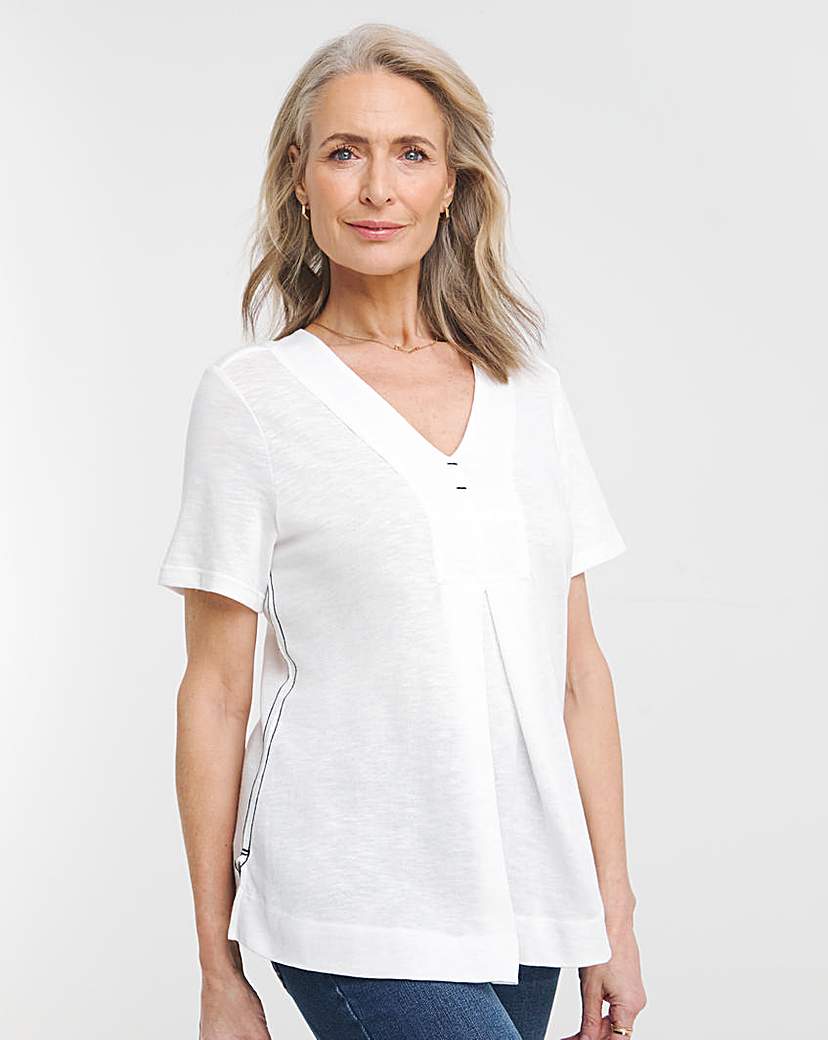 Julipa Contrast Stitch Cotton Top