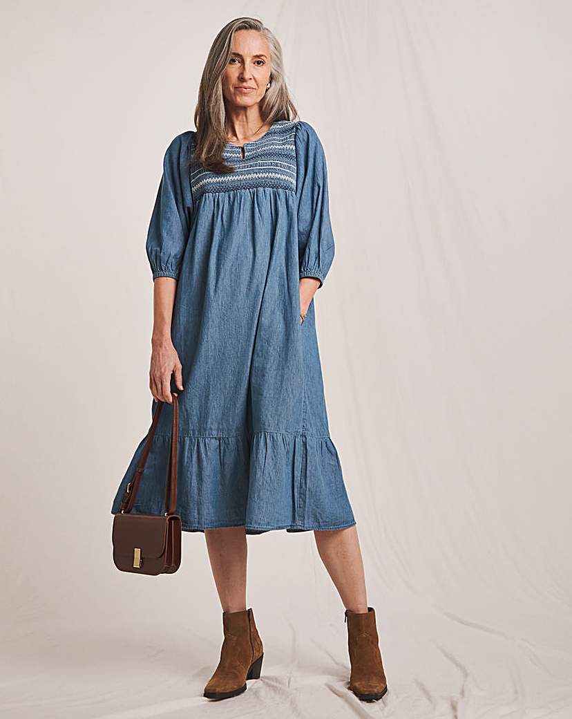 Julipa Pure Cotton Chambray Dress