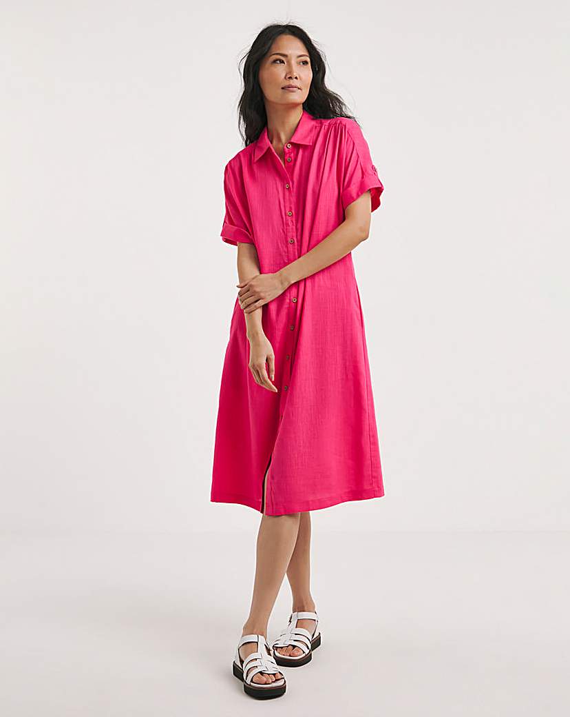 Julipa Short Linen Mix Shirt Dress