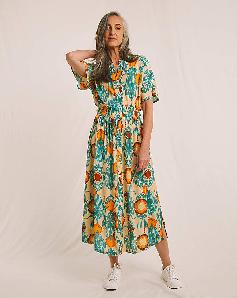 Julipa Button Down Crinkle Dress