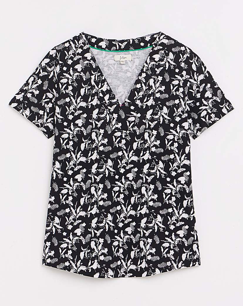 Julipa Pure Cotton V-Neck Printed Top