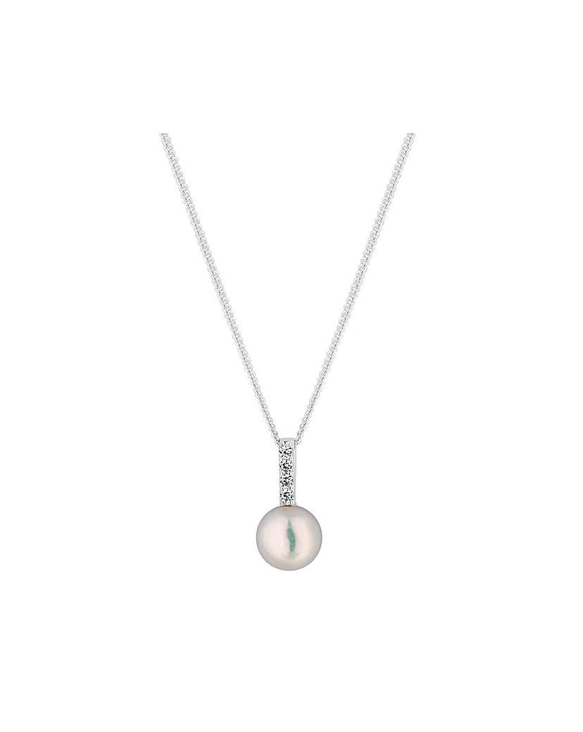 Simply Silver Pearl Pendant Necklace