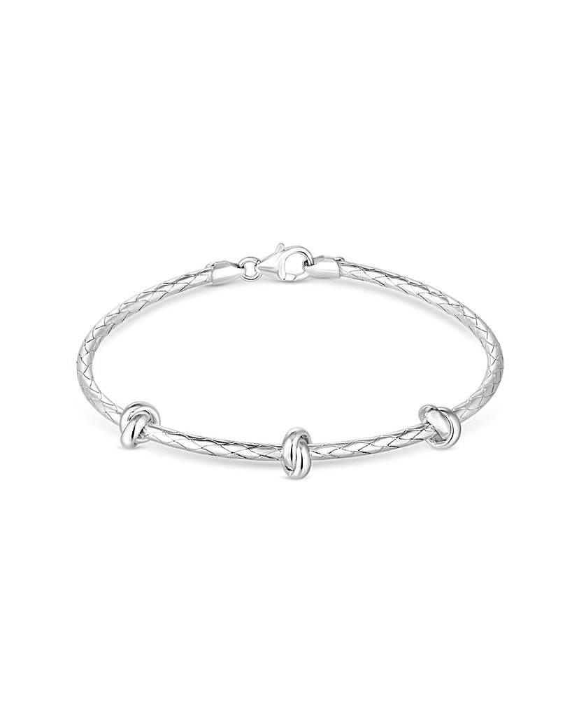 Simply Silver Knot Bangle Bracelet