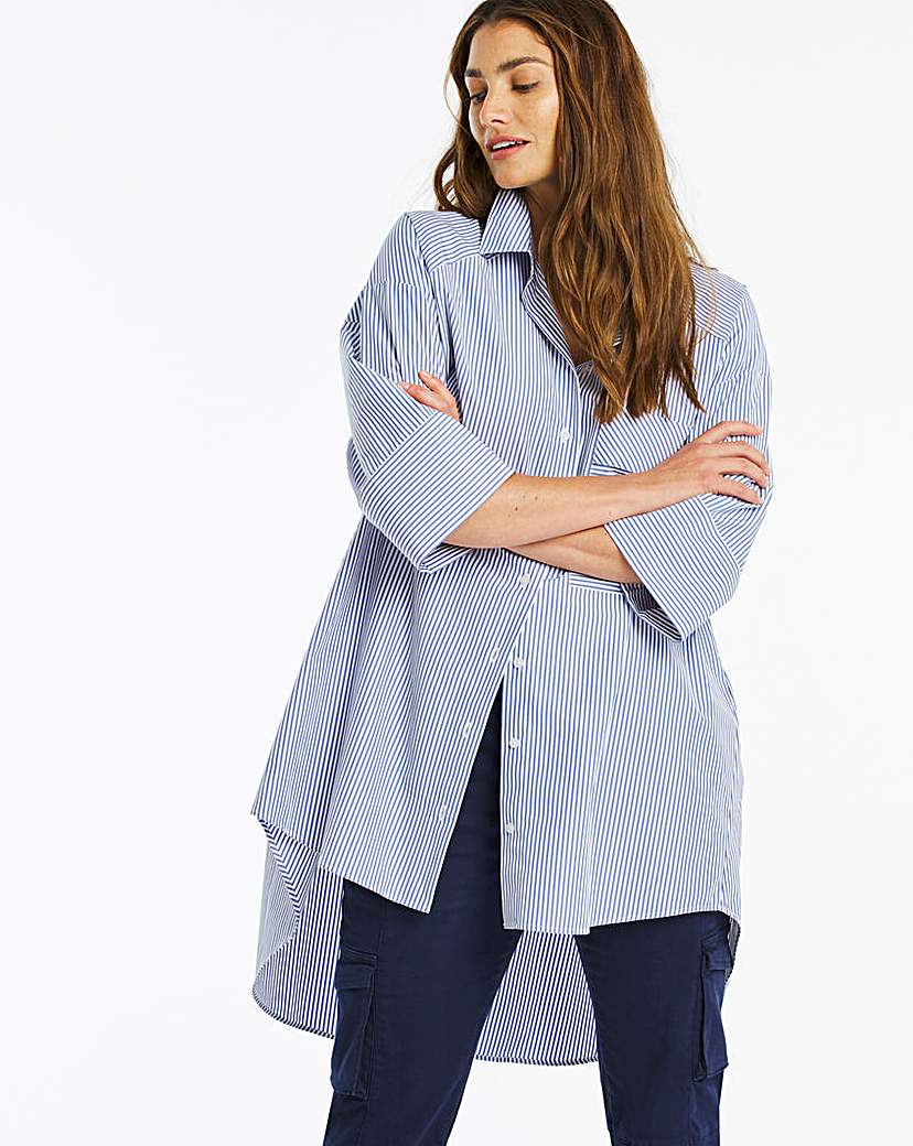 Blue Stripe Oversized Shirt