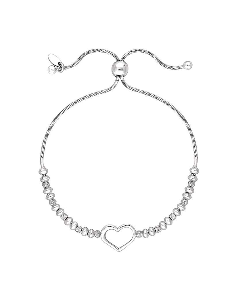 Simply Silver Open Heart Bracelet