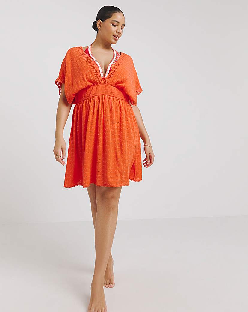 Figleaves Broderie Beach Dress