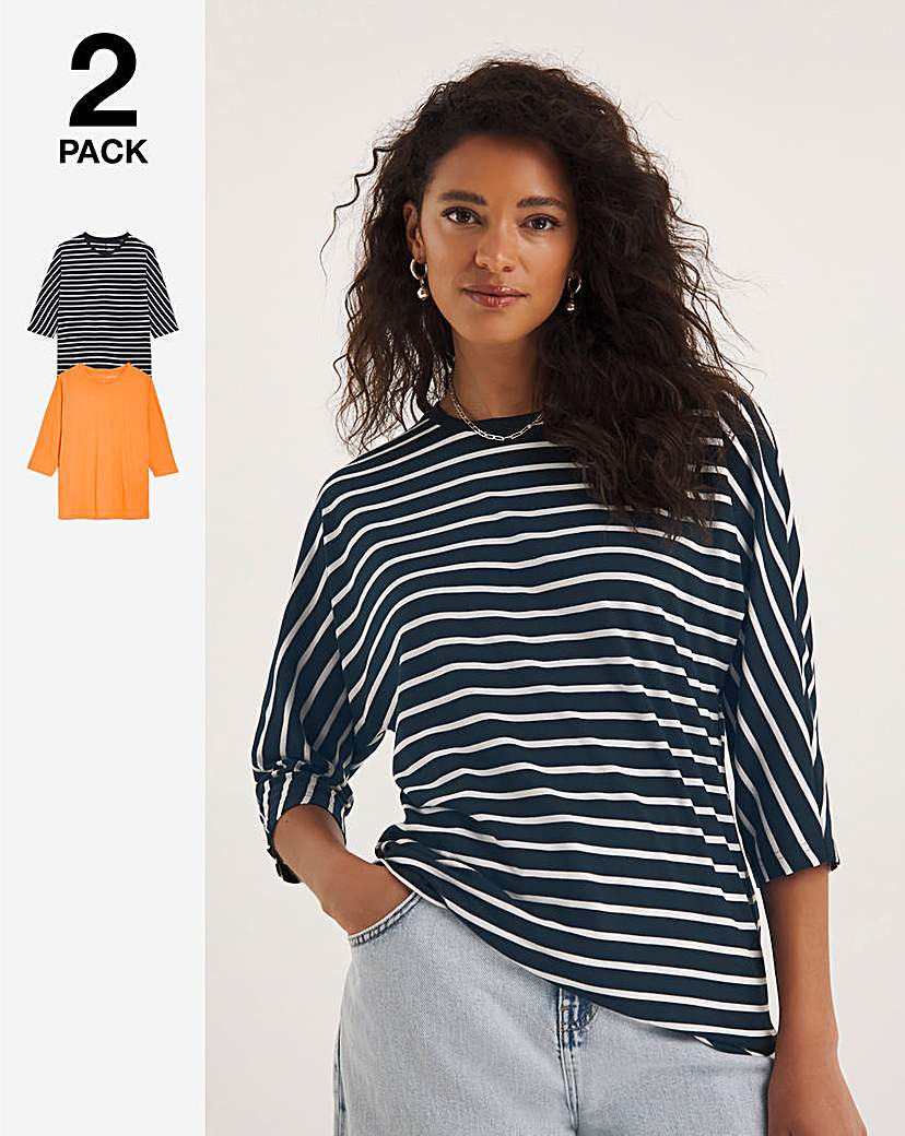 2 Pack 3/4 Dolman Sleeve Tops