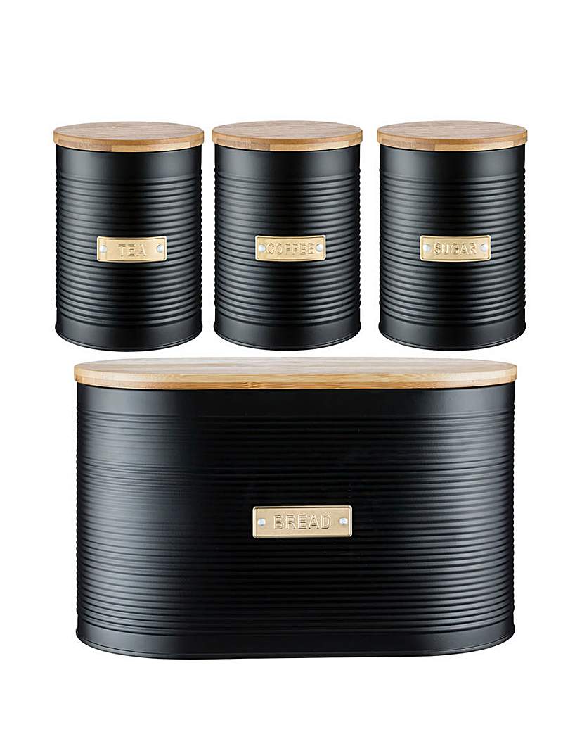 Typhoon Otto Black Bread Bin & Canister