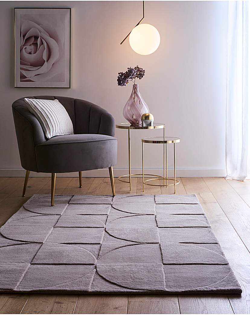 Penny Carved Circles Woollen Rug