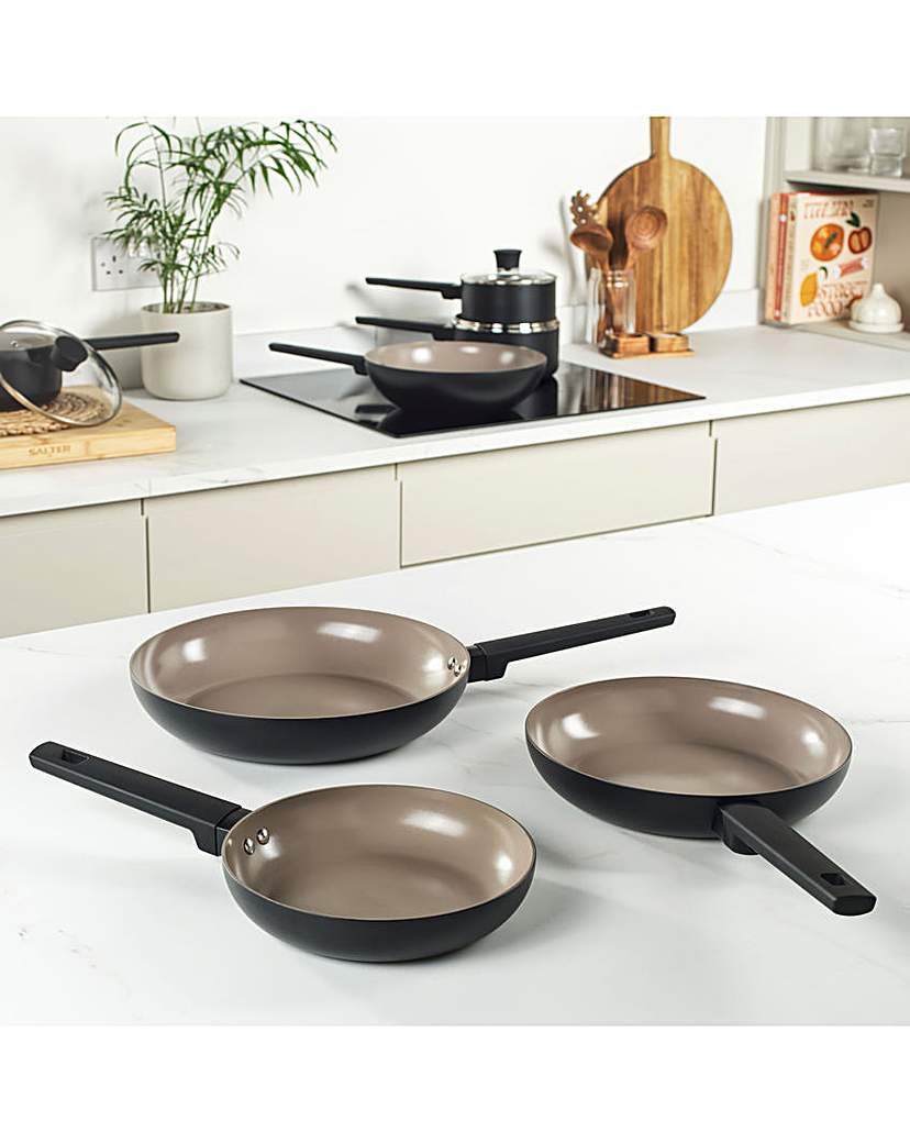 Salter Ceramic 3 Piece Frying Pan Set