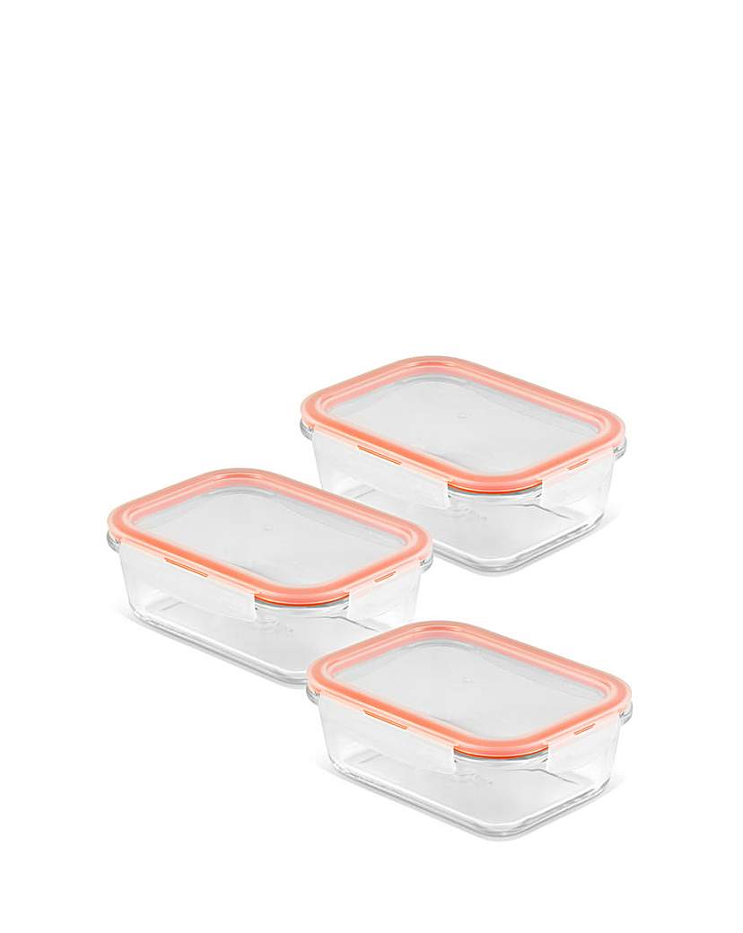 Lock & 3 Rectangle Containers