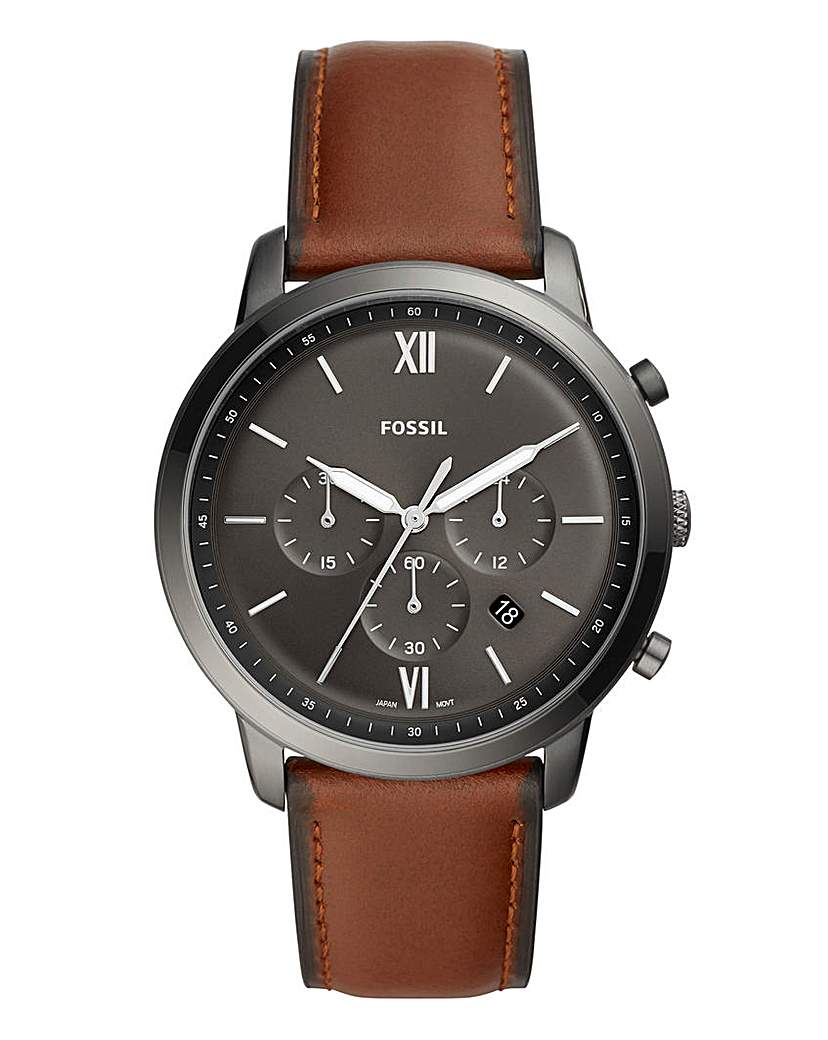 Fossil Gents Black Chronograph Watch