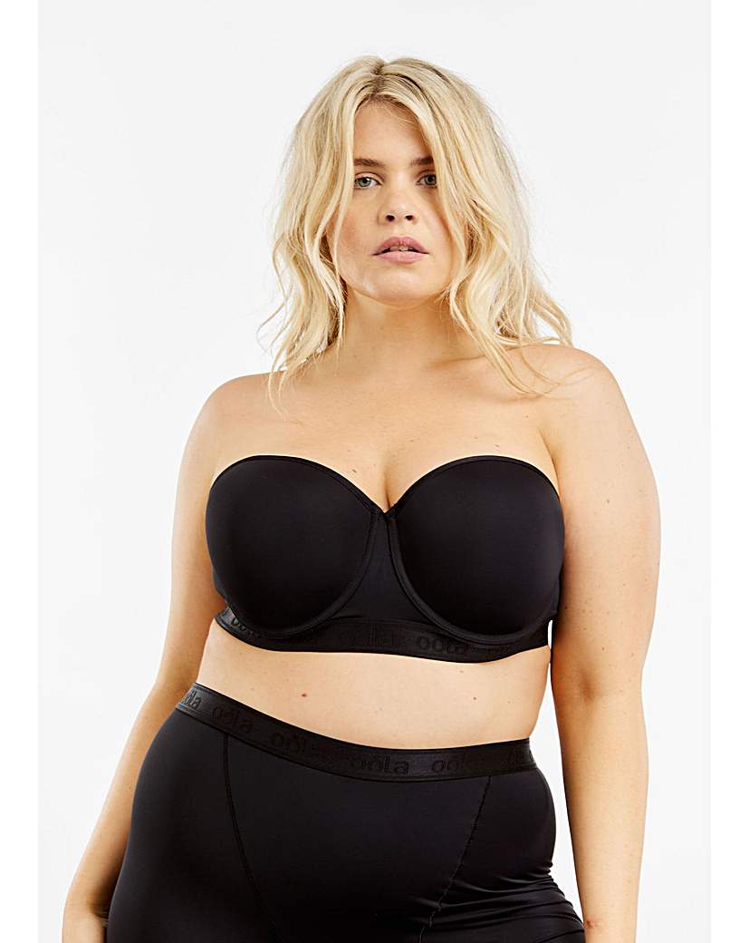 Oola Lingerie Moulded Strapless Bra In Black | UK Size 38D Women's - Black
