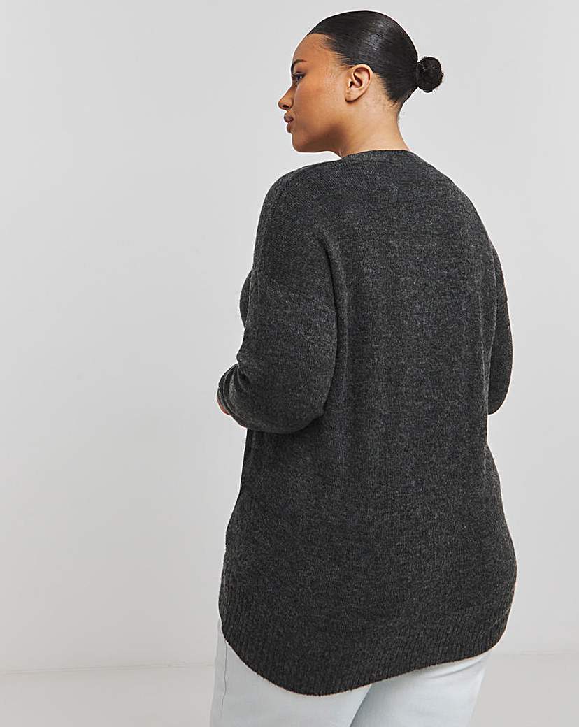 Charcoal Boyfriend Cardigan