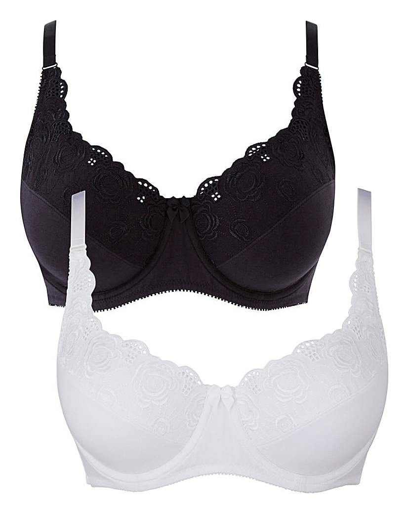 Image of 2Pk Iris Cotton Rich Full Cup Bras