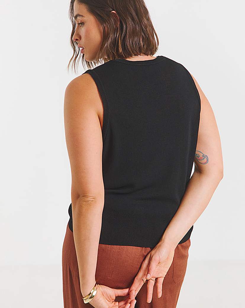 Semi Sheer Knitted Vest