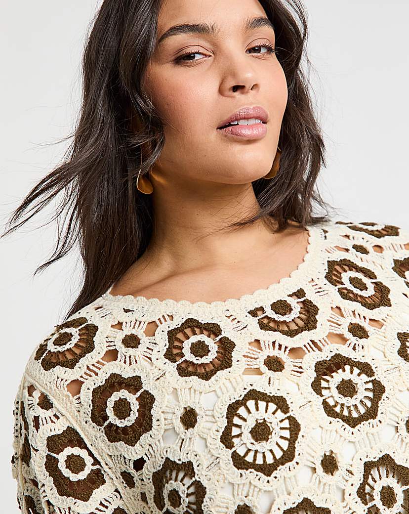 New In - Crochet Patchwork Jumper