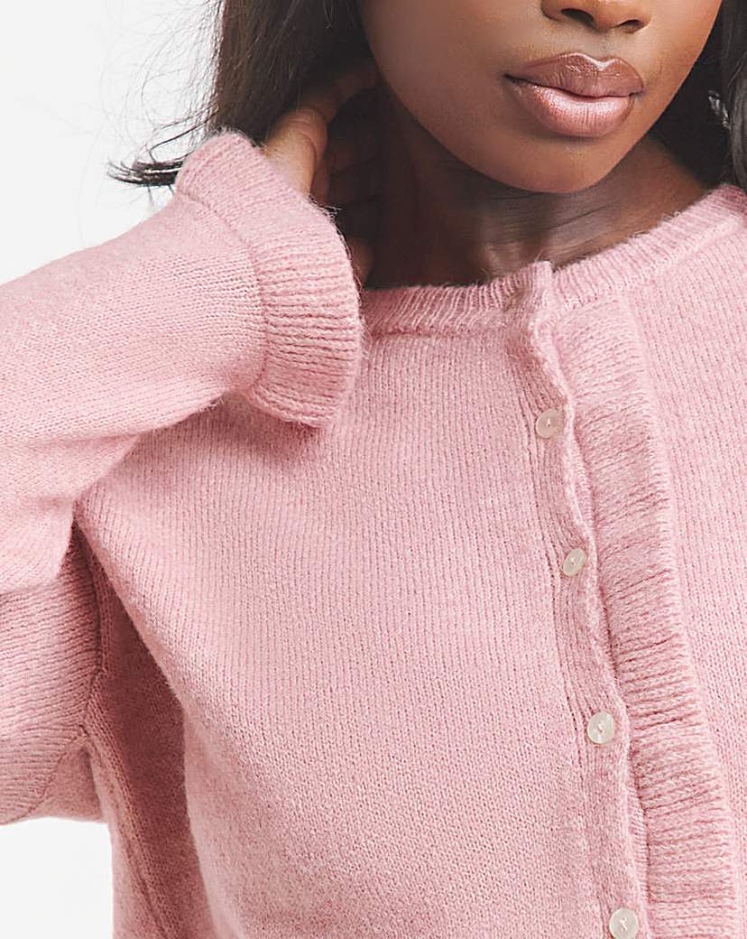Ruffled Frill Knit Cardigan