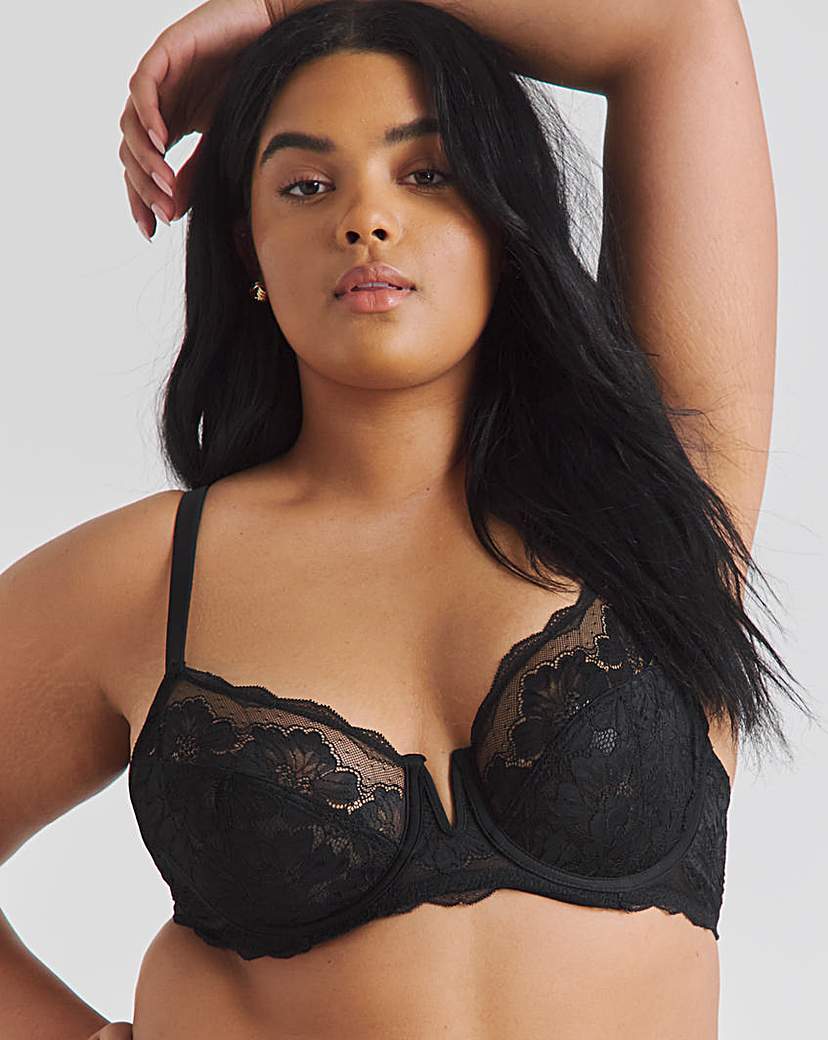 2PK Katie Black/White Lace Full Cup Bras